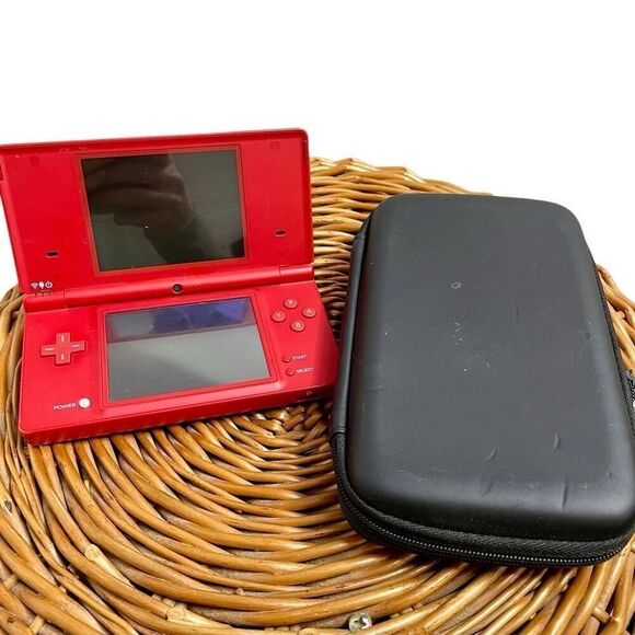 Nintendo DS Red Handheld Console System W/ Case CYR-001 US Tested, Works‎ - Picture 1 of 8